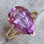 Amethyst 10k 10KT Pear Shaped  Gold Ring Sz 5.75 Photo 1