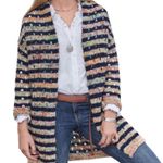 Sundance Women's Striped Sunset Melange Open Front Knit Cardigan Sweater Size XL Black Photo 0