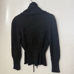 ZARA  Cardigan Sweater Mohair Wool Black Dark Academia Business Casual Jacket Lg Photo 1