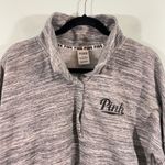 PINK Victoria's Secret Heather Grey Quarter Snap Button Up Sweatshirt Size M Size M Photo 1