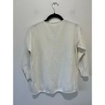 Madewell white sweater size S cotton waffle knit v neck quarter sleeves Photo 3