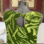 Island Beach Tropical Green Leaf Beach Shift Dress Photo 4