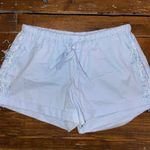 Kittenish Blue Fringe Shorts Photo 0
