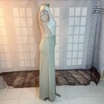 Blithe NWT White Green Open Back Sleeveless Cutout Halter Maxi Dress Small Photo 4