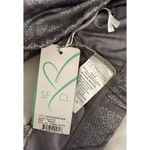 San Francisco City Lights Gray Lotus Dot Strappy Sports Bra Size Medium NEW Photo 2
