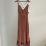 Free People NWT  Adella Maxi Slip dress in a pink size large Photo 2