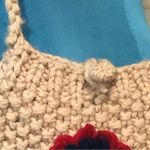 Vintage Handcrafted Wool Floral Crossbody Bag Tan Photo 4