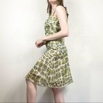 Moschino Jeans Donna Green 100% Silk Midi Dress Photo 2