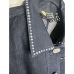 Christine Alexander Jacket Womens Small Blue Rhinestone Crystal Buttons Denim Photo 2