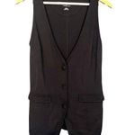 Anthropologie Maeve Black Jersey Sleeveless Vest Top Size Small Preppy Old Money Photo 0