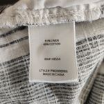 Indigo Rising Striped Black Boho Linen Shorts Sz Large Cotton Linen Blend Shorts Photo 6