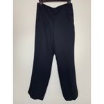 Liz Claiborne  Black Lined Trousers Sz 6 100% Polyester Suit Pants Photo 2