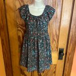 Xhilaration  Y2K Bright floral n paisley peasant dress Photo 5