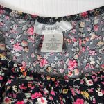 Dress Barn Black Floral Flowers Layering Flowy Flounce Off Shoulders Blouse Large Photo 6