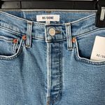 RE/DONE $265 NWT  90S HIGH RISE ANKLE CROP BLUE STONE JEANS SZ 25 Photo 3