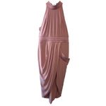 Zhivago Miracle Halter Midi Dress Pink Satin US 8 NWT Cocktail Evening Photo 2