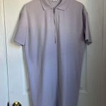 ZARA  2022 lilac purple oversized polo mini dress with quarter zip Photo 2