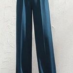 Wide Leg Pants Retro Was Thin Casual Pants High Waist Mopping Pants Loose Straig Blue Size 28 Photo 0