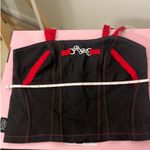 Hot Topic Black and Red Chain Corset Top Photo 5