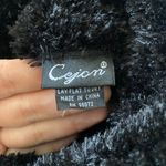 Whimsygoth Black Thick Soft Raw Fringe Asymmetric Poncho Shawl Shrug Sweater OS Size undefined Photo 6