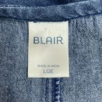 Blair Vintage Denim Dress Size Large Blue Embroidered Strawberry Cottagecore 90s Photo 9