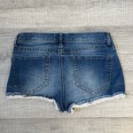 Mudd FLX Stretch Denim Shorts Size 11 Juniors Lace Trim Distressed Medium Wash Photo 3