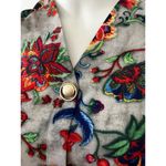 Women’s V Neck Tunic Japanese Kimono Lotus Dragon Flower Long Sleeve Shirt 10 Photo 1