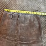 Isaac Mizrahi  Target Tan Suede Leather Skirt SZ 8 Came Brown A Line Modest Tie Photo 8