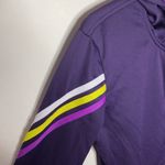 Adidas purple full zip hoodie with contrast pink zip three stripes detail size M Photo 4