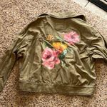 Abercrombie & Fitch ONE OF A KIND painted floral cargo jacket Photo 0