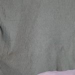 Altar'd State  MOSS GREEN RIBBED KNIT V NECK CROPPED SWEATER TOP SMALL Photo 8