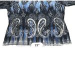 Chico's Paisley Print Open Front Jacket with Sequin Accents Size M Career Linen Photo 7