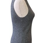 Cable & Gauge  Silk Sleeveless Silver Mock Neck Photo 3