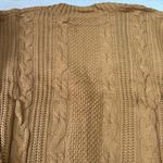 Brown Cable Knit Chunky V Neck Cardigan with 3 Decorative Pearl Buttons 2XL Size 2X Photo 5