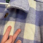 Wild Fable Lilac Lavender Purple Cream Ivory Plaid Oversized Fit Shacket Jacket Photo 5