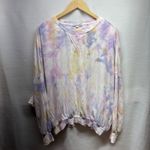 Young Fabulous and Broke Pastel Tie Dye Pullover Sweatshirt Womens L Photo 1