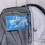 Rock & Republic Jeans Women Sz30 Blue Flare Wide Boot Cut Leg Low Rise Dark Wash Photo 7