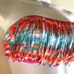 Fringed Bandeau Bikini‎ Top Blue Photo 1