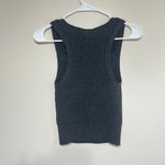Free People  Gray Ribbed Sweater Tank XS NEW Photo 4