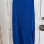 Mango  Blue Satin long Dress  Photo 0