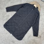 Z Supply Women’s Catharina Quilted Full Zip Jacket Mock Neck in Onyx Gray M Photo 2