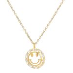 Smiley Face Necklace Gold Photo 0