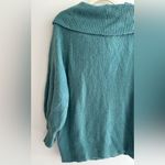 EXPRESS Teal Cowlneck Balloon Sleeve Sweater, Size Large Photo 12