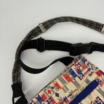 KAVU Keepalong Canvas Rope Strap Bag Blue Red Abstract Tribal Photo 4