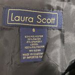 Laura Scott Black Pleated Back Zip Pencil Skirt Women's Size 6 Photo 4