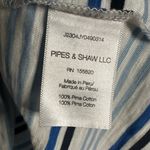 Veronica Beard  Blue Stripe Marine Muscle Tank Top Pima Cotton Casual Small Photo 6