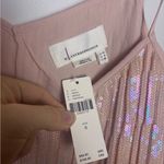 Anthropologie  NWT $98 Pink Champagne Amelie Beaded Sequin Cami Peplum Tank Photo 6