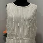 Mac Duggal 93592 Striped Floral Embellished Sequin Sleeveless Dress 16 Photo 2