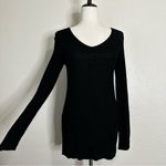 Old Navy NWT Black Textured V-Neck Pull Over Tunic Sweater, Sz MEDIUM Photo 1