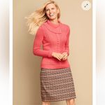 Talbots  Wool Blend Brown and pink Plaid Skirt size 10 petite Photo 1